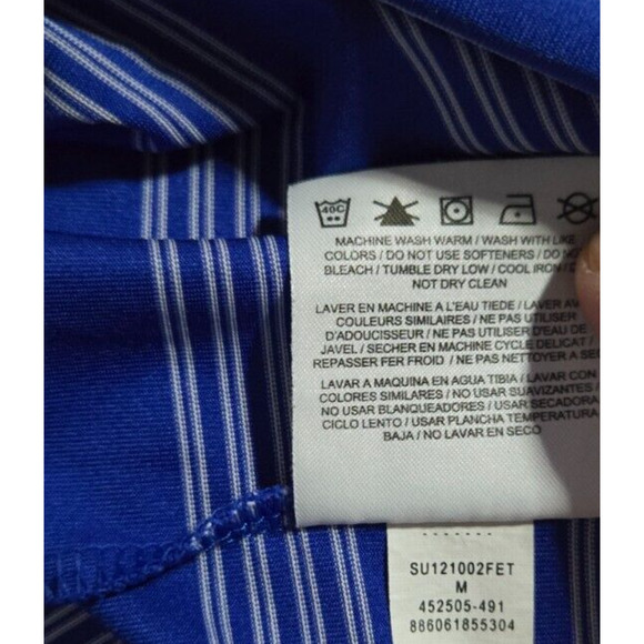 Nike Tour Performance Blue White Striped Golf Polo Men Medium Dri Fit RN 56323‎ - Picture 5 of 9